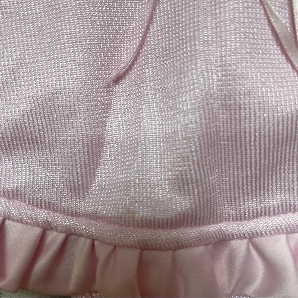 Rose Cottage Pink Rose Bud Lace Trim One Piece Dress​